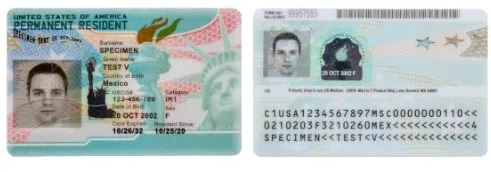 Example of a Green Card